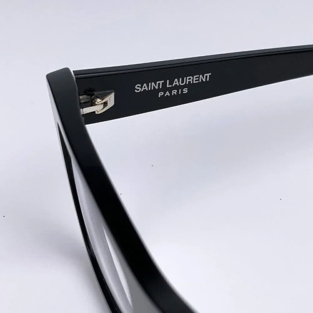 NEW Saint Laurent SL291 001 Black Cat Eye Blue Block Women Eyeglasses
